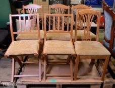 4x chairs, 2x fold away (emergency) chairs