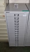 Bisley 12 drawer filing cabinet - 35x49x94cm