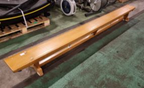 Wooden gymnasium balance bench 300x25x30cm