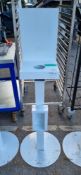 White sanitising station - 45x45x140cm