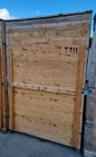 Heat treated Wooden shipping crate L100 x W153 x H240cm
