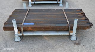 Metal angled fence posts - 180 cm - approx 150 per pallet