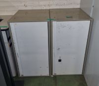 2x Metal Cabinets - L500 x D560 x H920mm