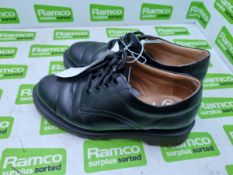 Solovair Black Leather Shoes 'Postman Style' Pair - Size EU 38, UK 5