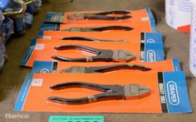 6x Draper 7 inch pliers