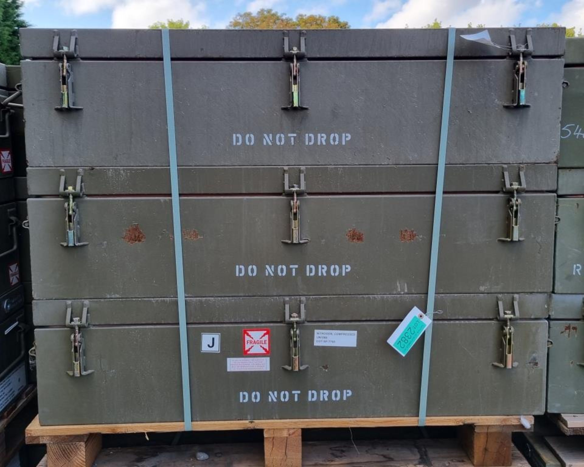 9x Metal Storage Boxes - L1220 x D305 x H305mm - NSN 8140-01-546-3352