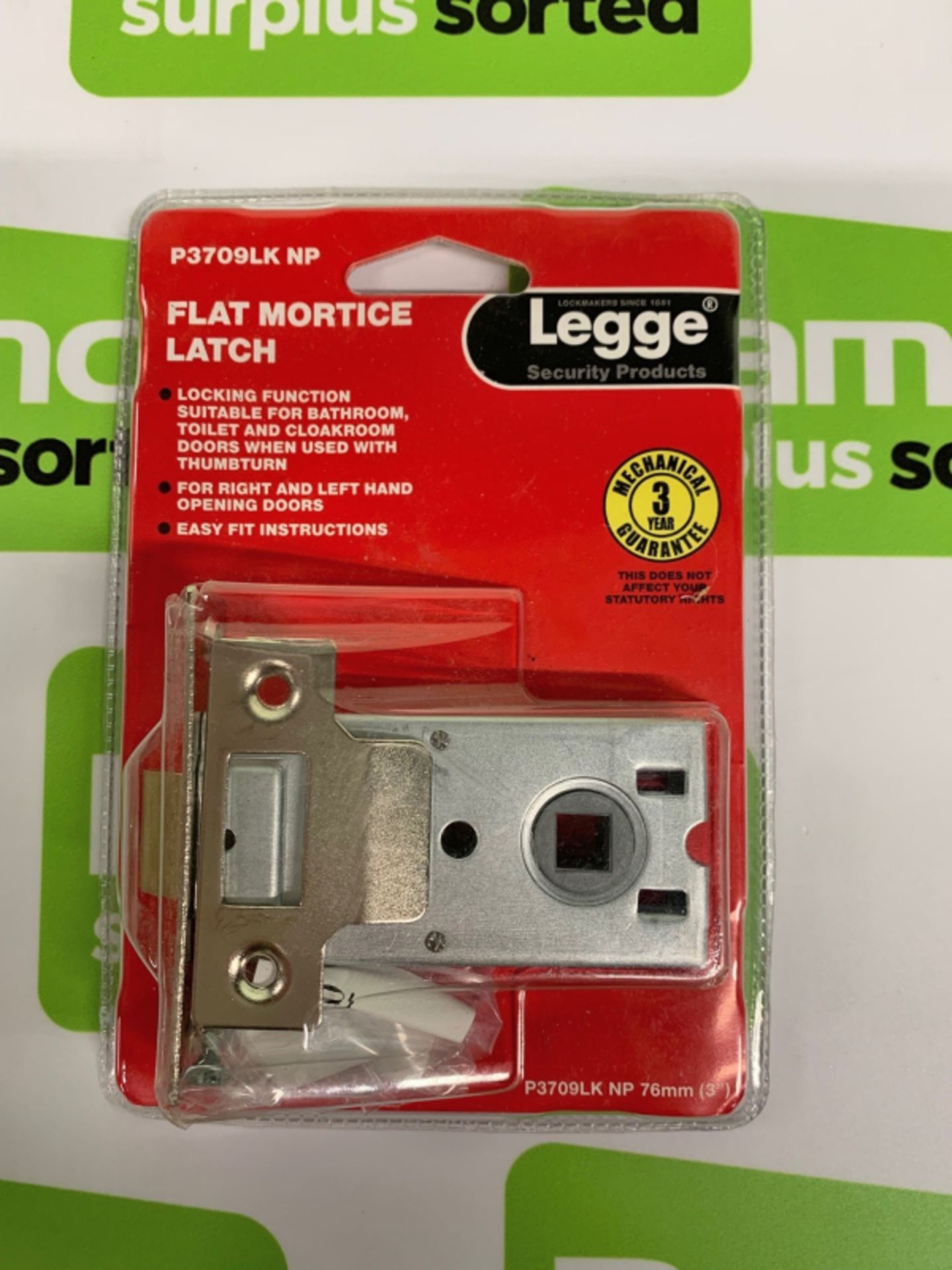 7x latch packs - 2x Legge P3709 flat mortice, 1x Yale tubular latch & 4x Smith and Locke 3006k packs - Image 2 of 5