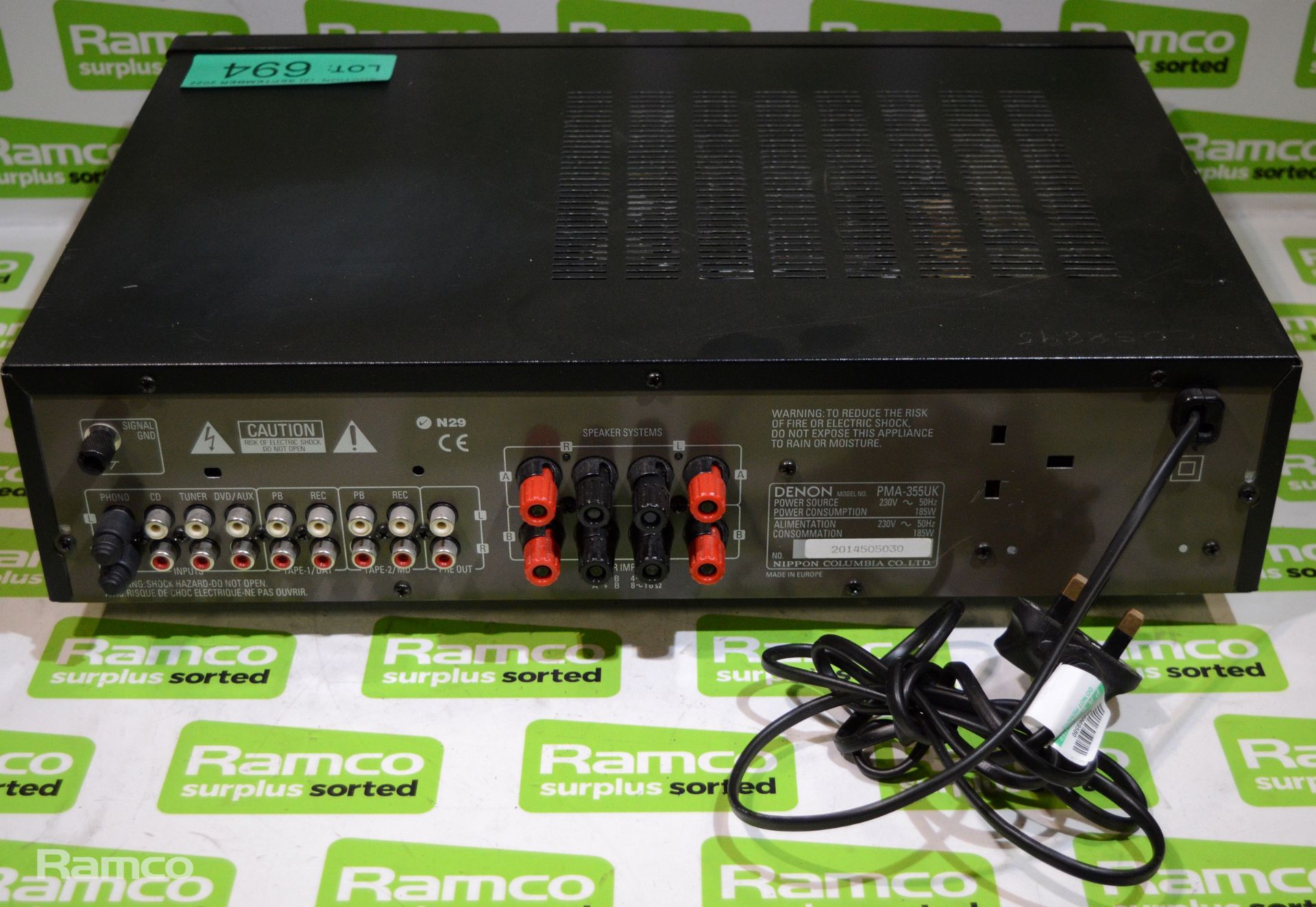 Denon PMA-355UK amplifier audio - Image 3 of 4