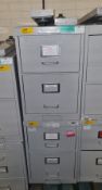 2x 2 Drawer Security Filing Cabinets with Chubb Mark IV Manifoil Combination Lock