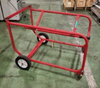 4 wheeled barrel sledge - RED