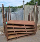 5x Wyton large metal storage media stackable pallets