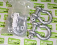 WLL 81/2T 2 tonne shackle 8.5 pin - 2 per pack - 2 packs