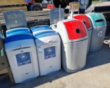8x Recycling / waste bins