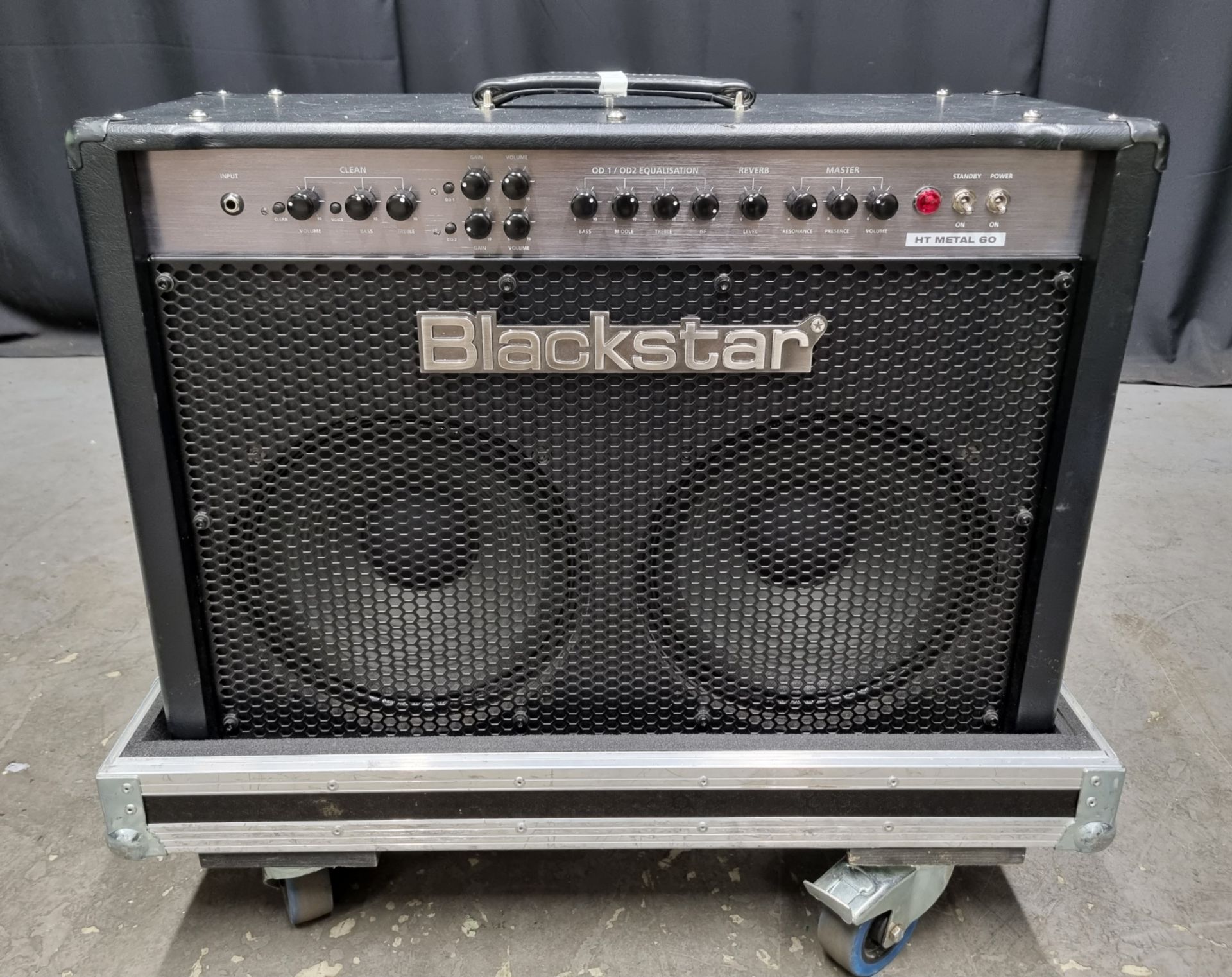 Blackstar HT Metal 60 guitar amplifier with castle case flight case on castors - Image 2 of 6