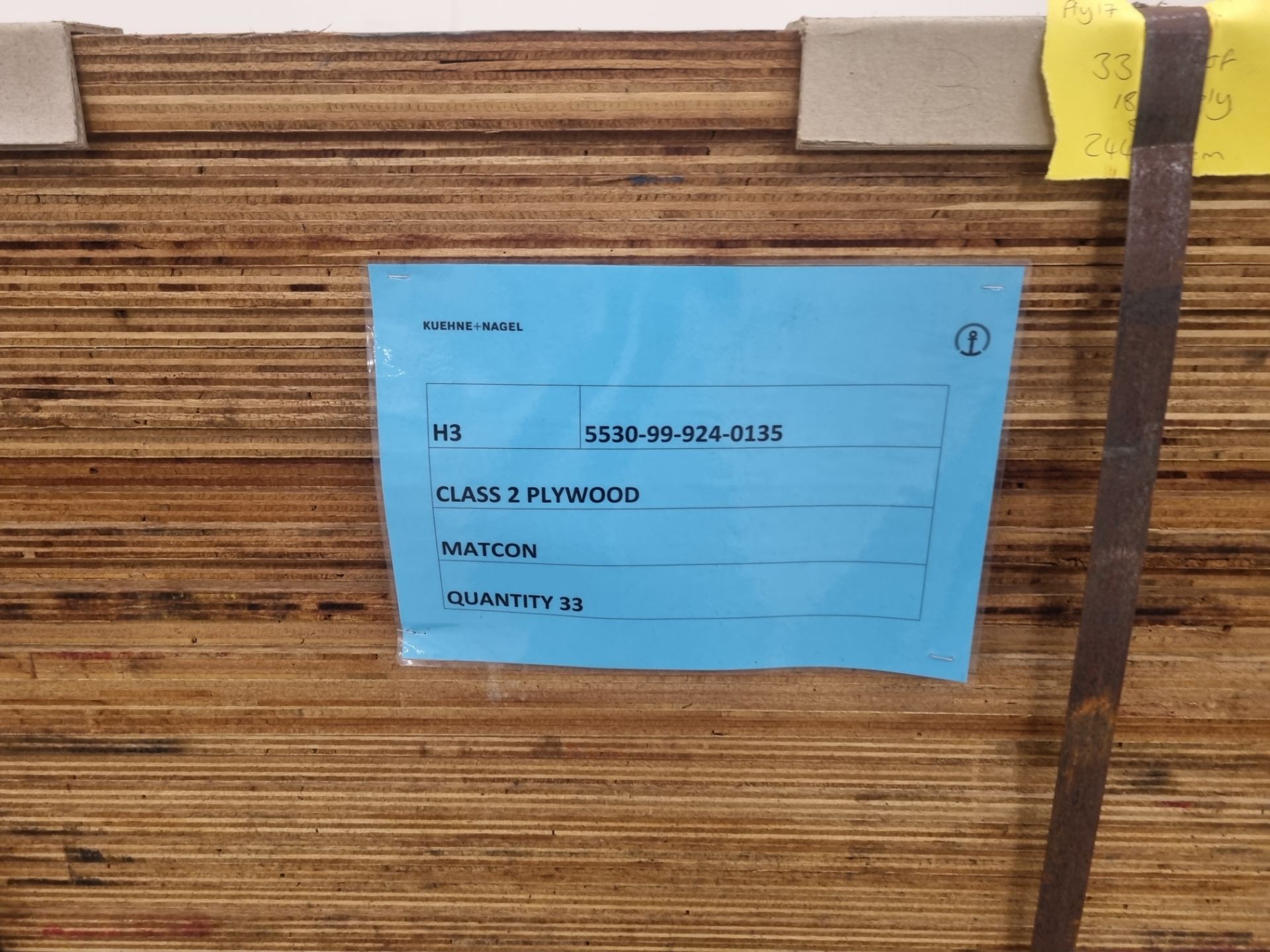 Pallet of 18mm Class 2 plywood - 8x4ft (244x122cm) - 33 sheets - Image 2 of 5
