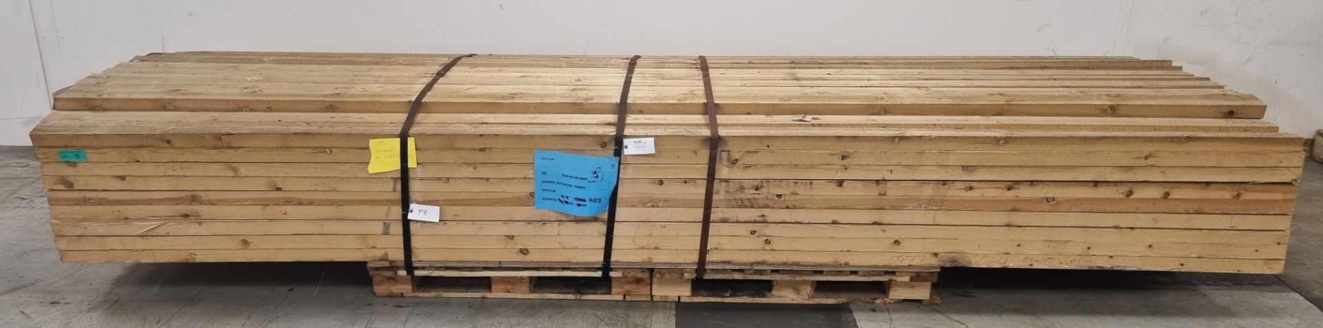 Pallet of 4"x2" (10x5cm) softwood, heat treated and debarked (GBFC-0452 DBHT) - L420cm - 115 pcs