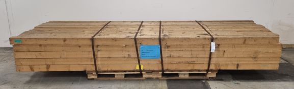 Pallet of 4"x4" (10x10cm) softwood, heat treated and debarked (GBFC-0452 DBHT) L390cm x 60 pcs