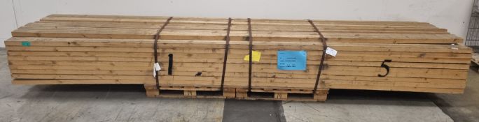 Pallet of 4"x2" (10x5cm) softwood, heat treated and debarked (GBFC-0452 DBHT) - L480cm - 115 pcs