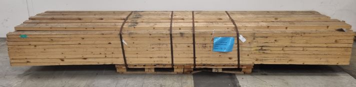 Pallet of 4"x2" (10x5cm) softwood, heat treated and debarked (GBFC-0452 DBHT) - L480cm - 116 pcs