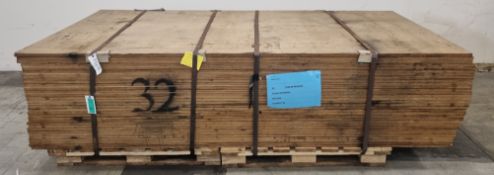 Pallet of 18mm Class 2 plywood - 8x4ft (244x122cm) - 32 sheets