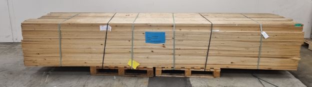 Pallet of 4"x1" (10x2.5cm) softwood, heat treated and debarked (GBFC-0452 DBHT) - L420cm - 286 pcs