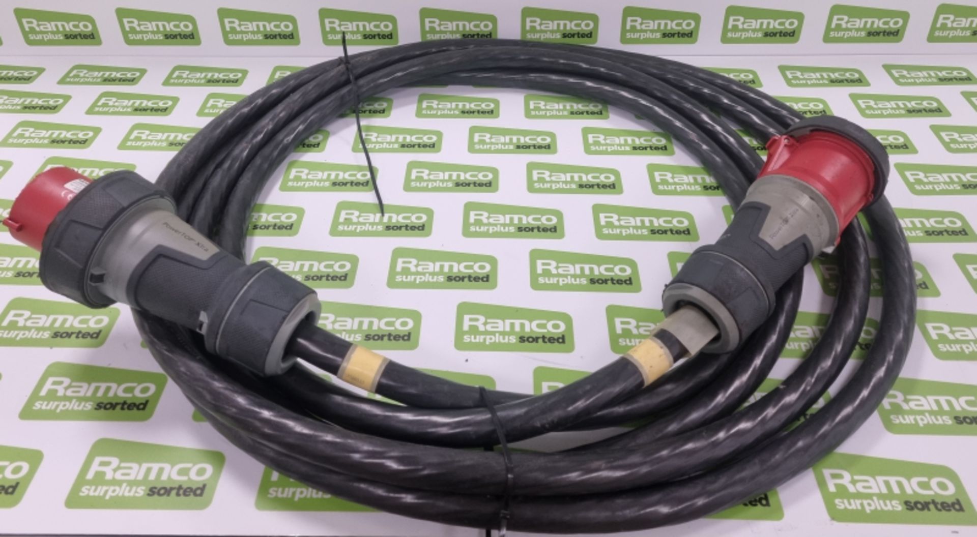 1x Mennekes 125a 400vac 3 Phase Power Harness 10m