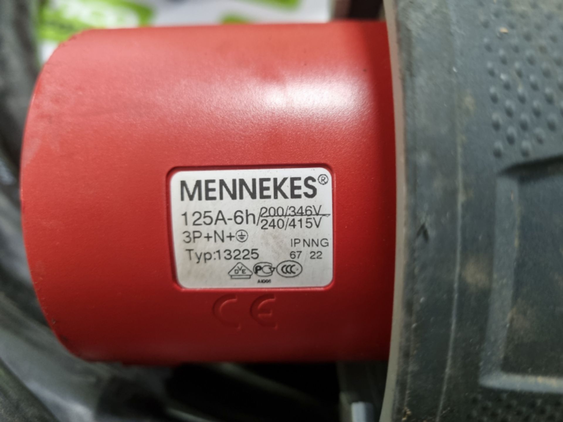 2x Mennekes 125a 400vac 3 Phase Power Harness 10m - Image 3 of 4