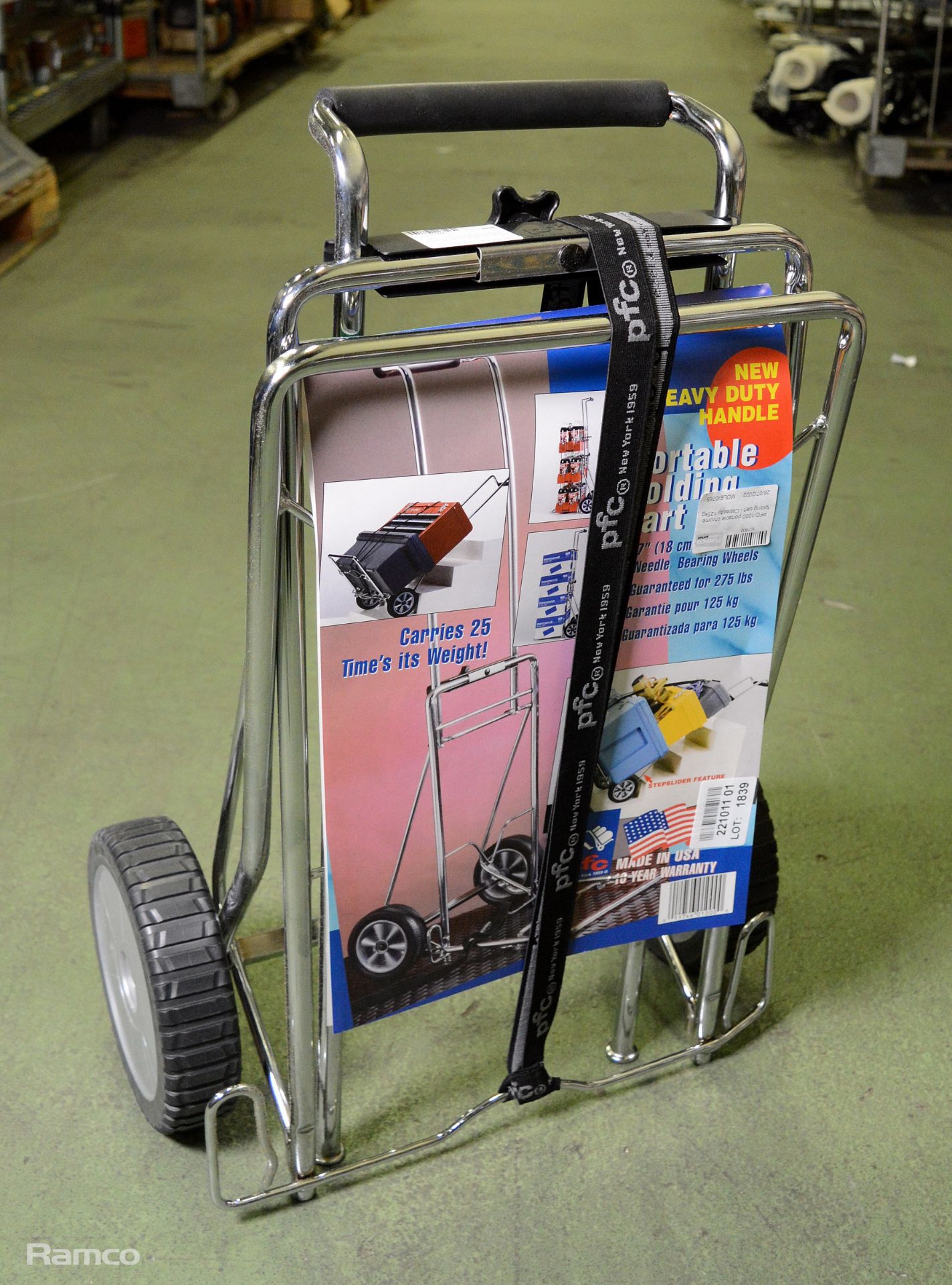PFC-1000 portable chrome folding cart - Capacity 125kg - Image 2 of 3