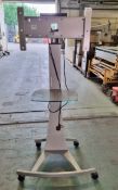 Unicol display stand/trolley with glass shelf 100x60x180
