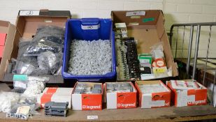 Electrical accessories - mounting boxes, carrier plates, RCB spares, strain relief tapshoes, connect