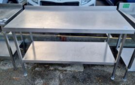 Stainless steel preparation table - 70x150x95cm