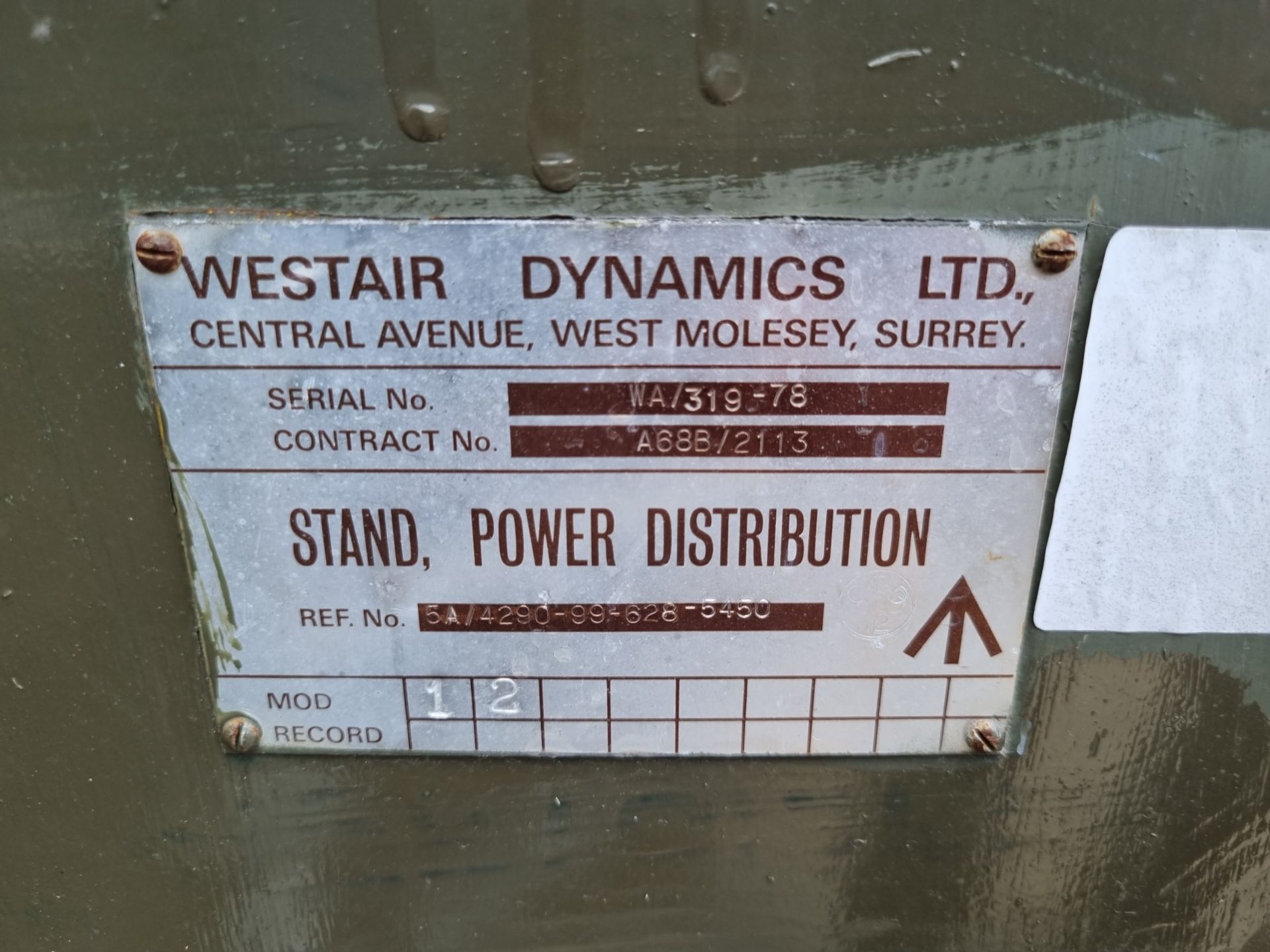 Westair Dynamics Ltd Power Distribution Stand - Image 4 of 4