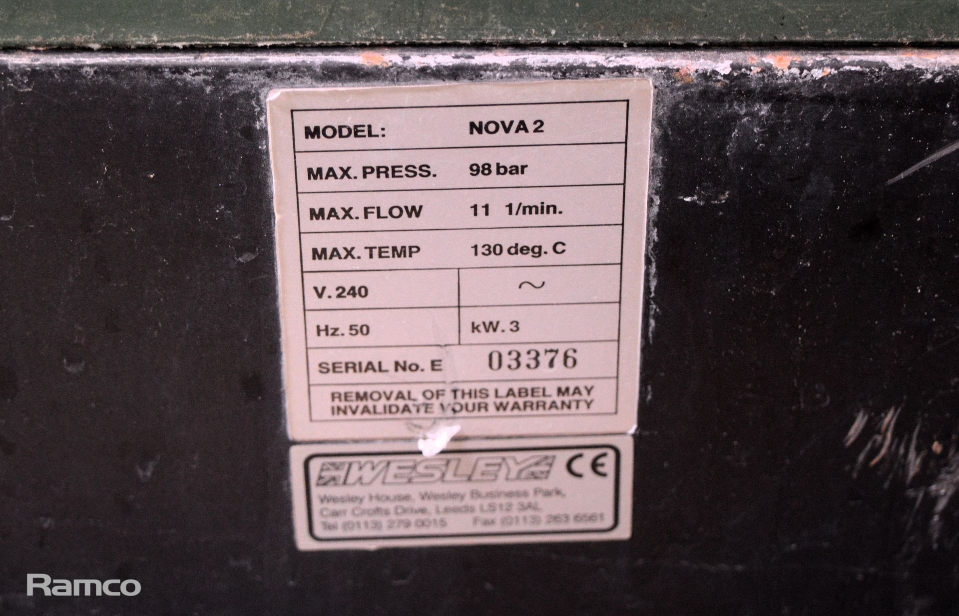 Wesley Nova 240V Mobile steam cleaner - Image 7 of 7