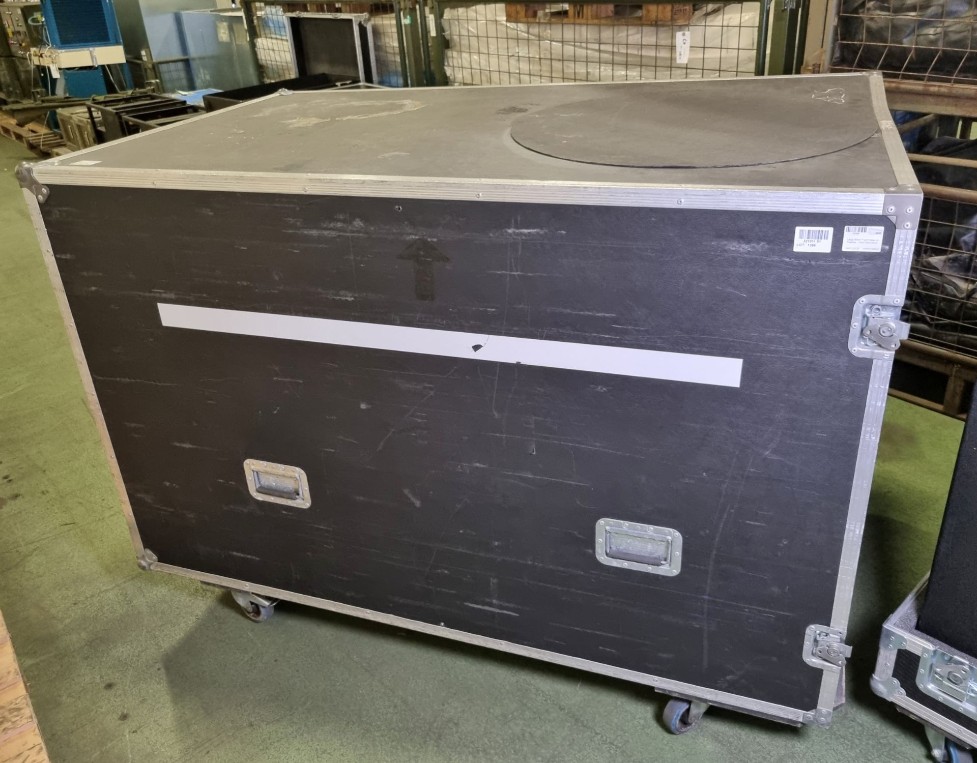 Large Black Flight Case on Castors - 180x100x120cm