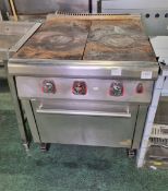 Gas oven cooker with hotplate - 80x92x95cm