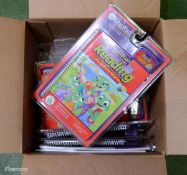Leapfrog Leappad read-along books of various titles and age groups, plus 2 x teacher guides - 32 boo