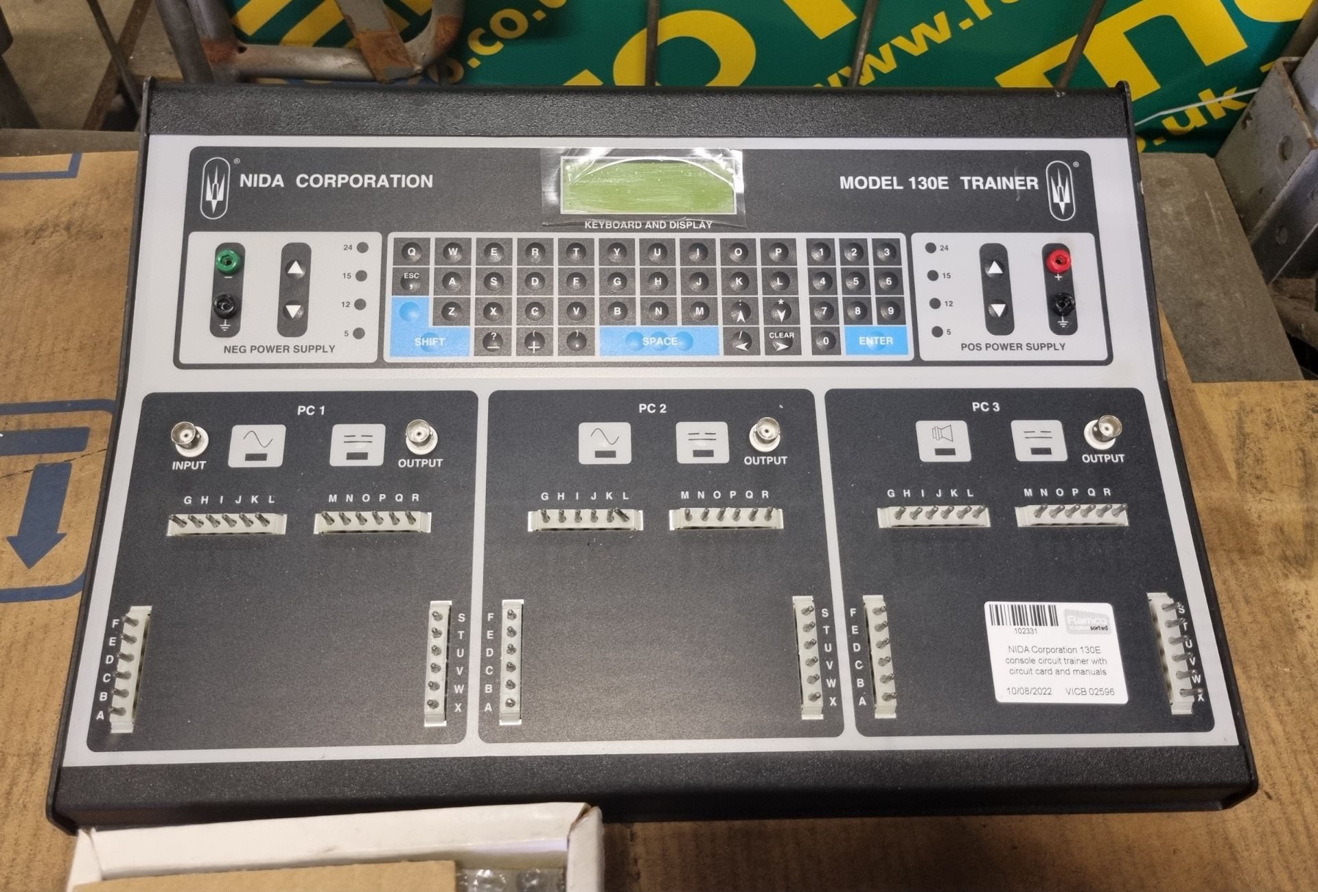 NIDA Corporation 130E console circuit trainer with circuit card and manuals - Image 2 of 5