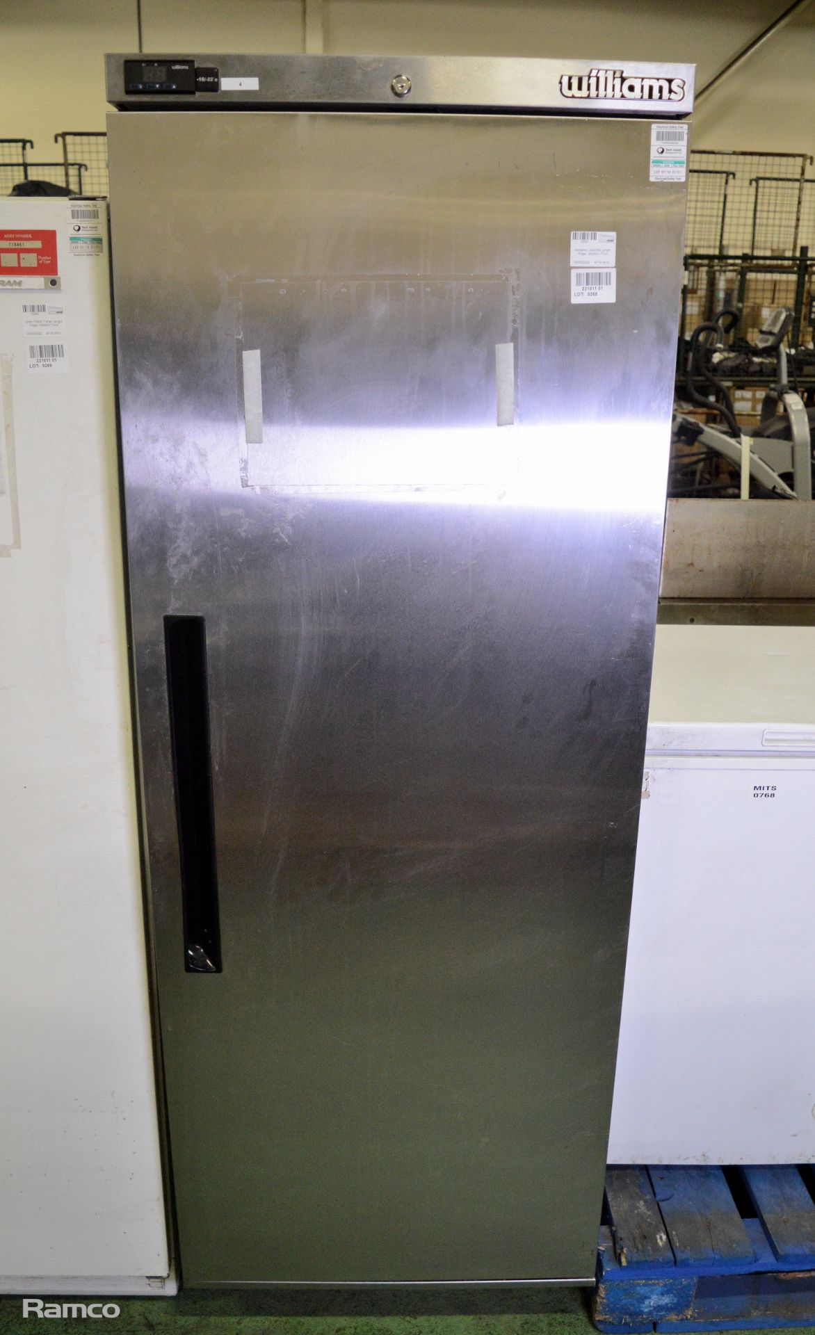 Williams LA400SS upright fridge - 65x65x177cm