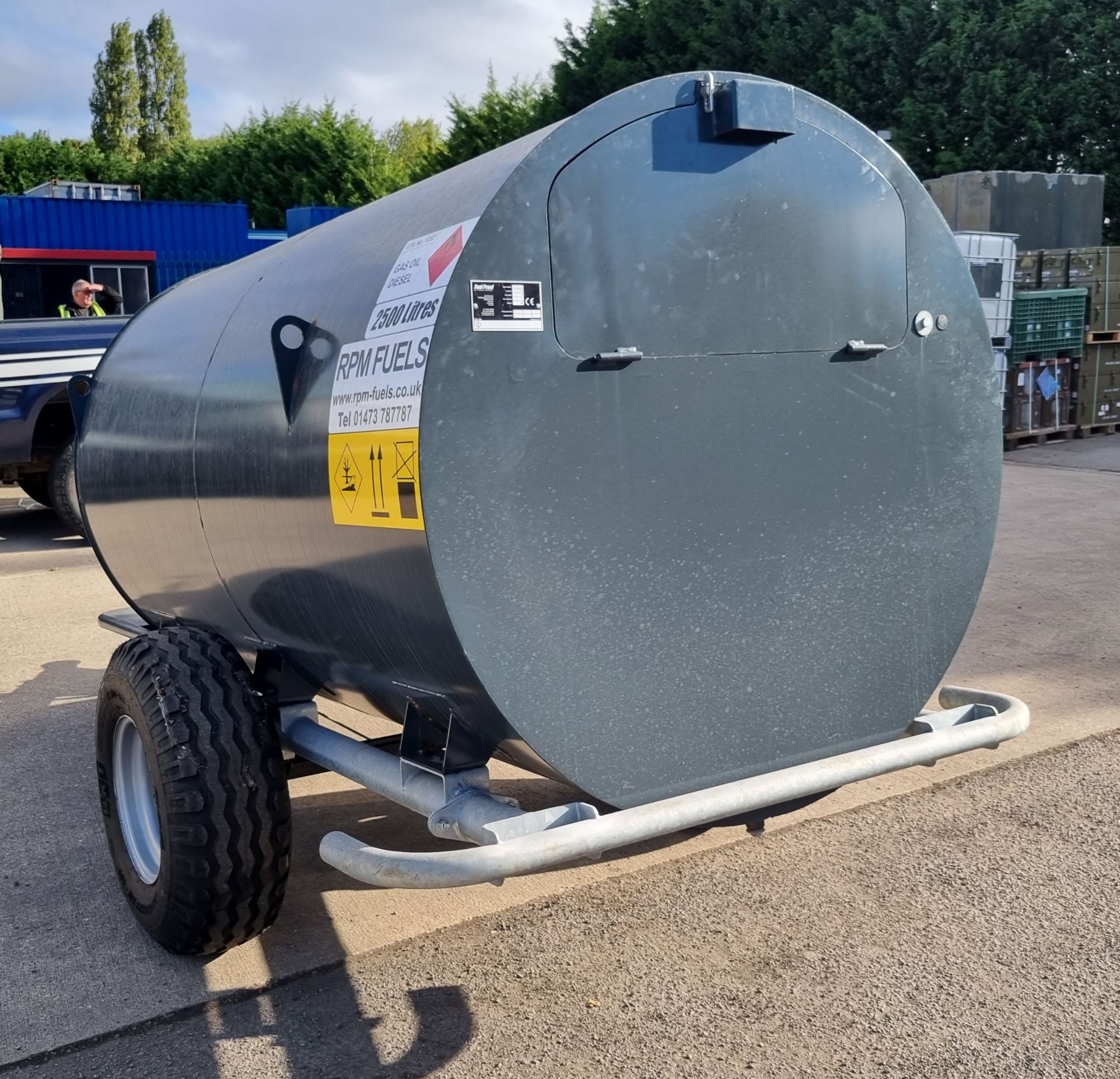 Fuel Proof Ltd bunded diesel fuel tank trailer with dual voltage DC diesel pump - 2500L capacity - Bild 4 aus 13