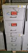 2x 2 Drawer Security Filing Cabinet with Chubb Mark IV Manifoil Combination Lock