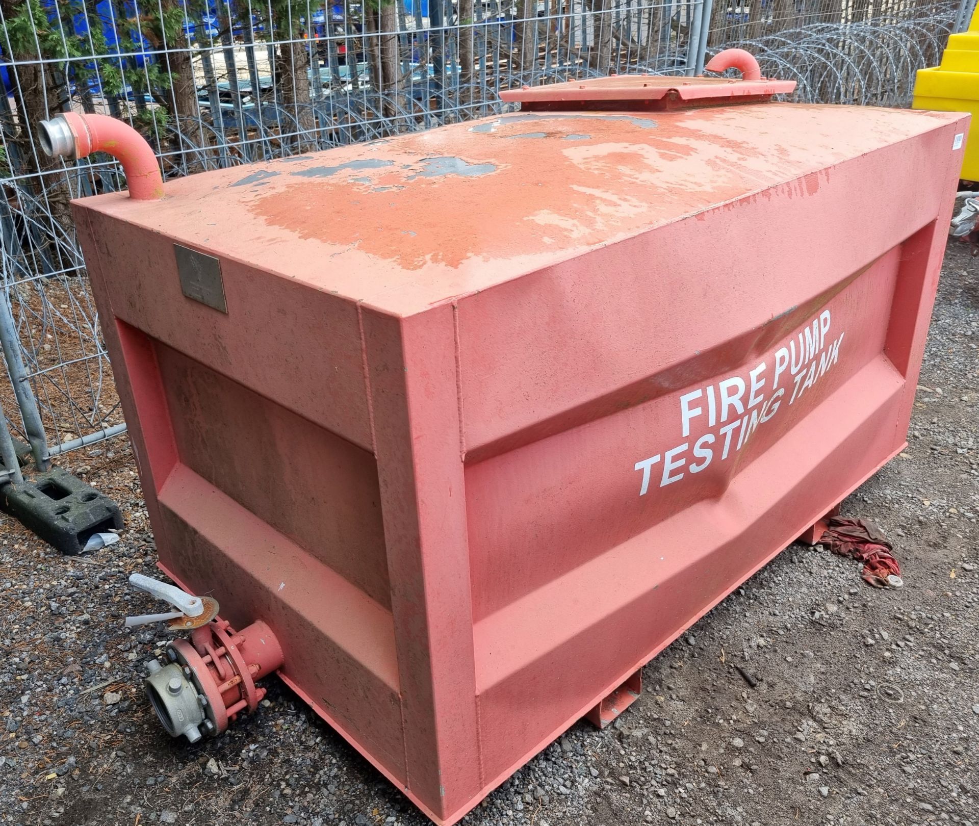 Metal fire pump testing tank - L198xW118xH130cm - Image 4 of 6