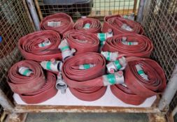 18x Layflat hose with couplings - 70mm diameter, 5m length - estimate