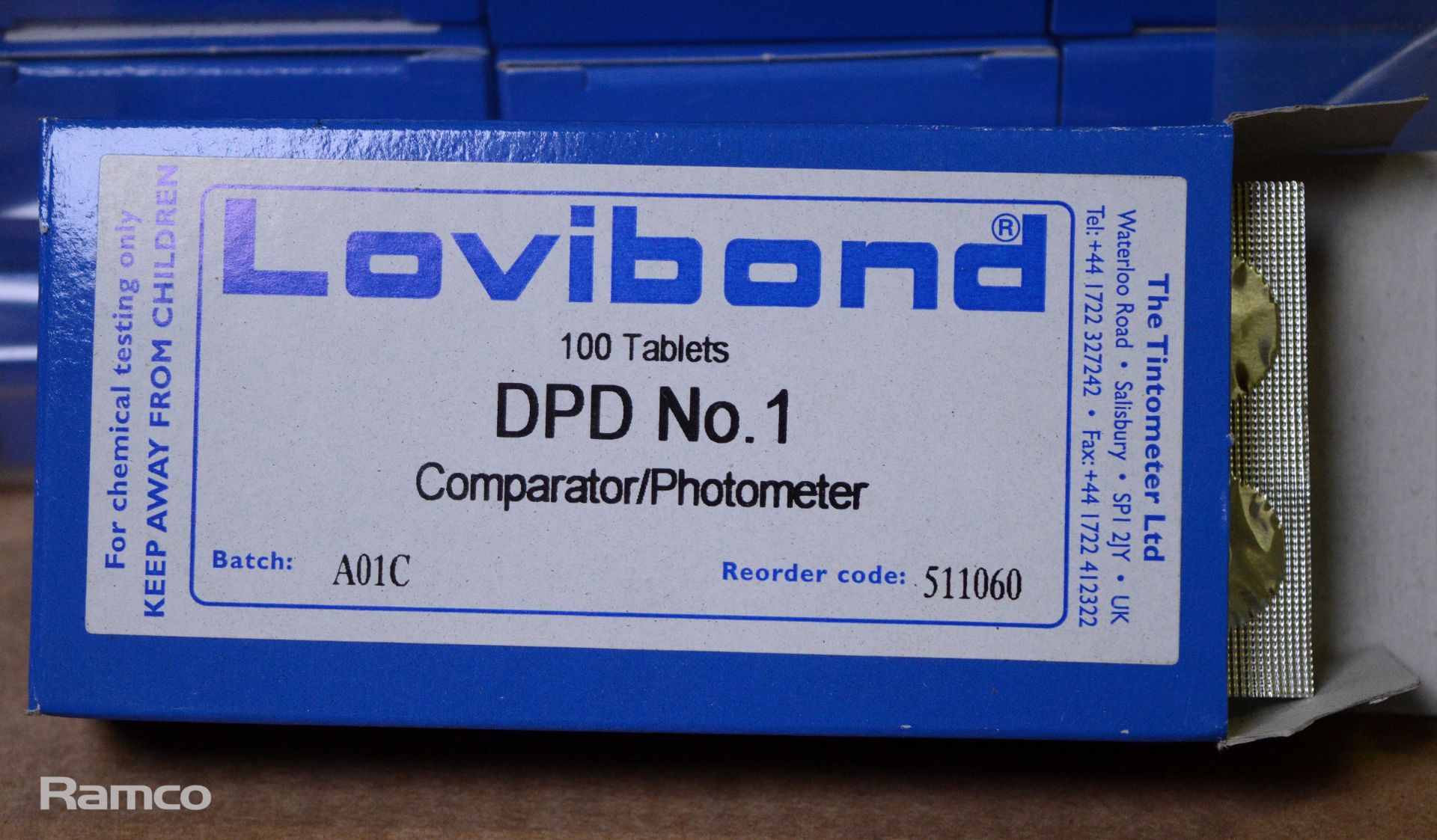 Lovibond DPD No. 1 Water Test Tablets - 117 boxes - 100 tablets per box - Image 2 of 3