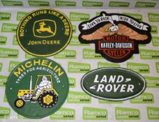 Cast Signs - John Deere, Land Rover, Harley Davidson & Michelin