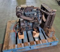 Kubota D1105 3 cylinder engine - complete radiator pack - alternator - starter motor