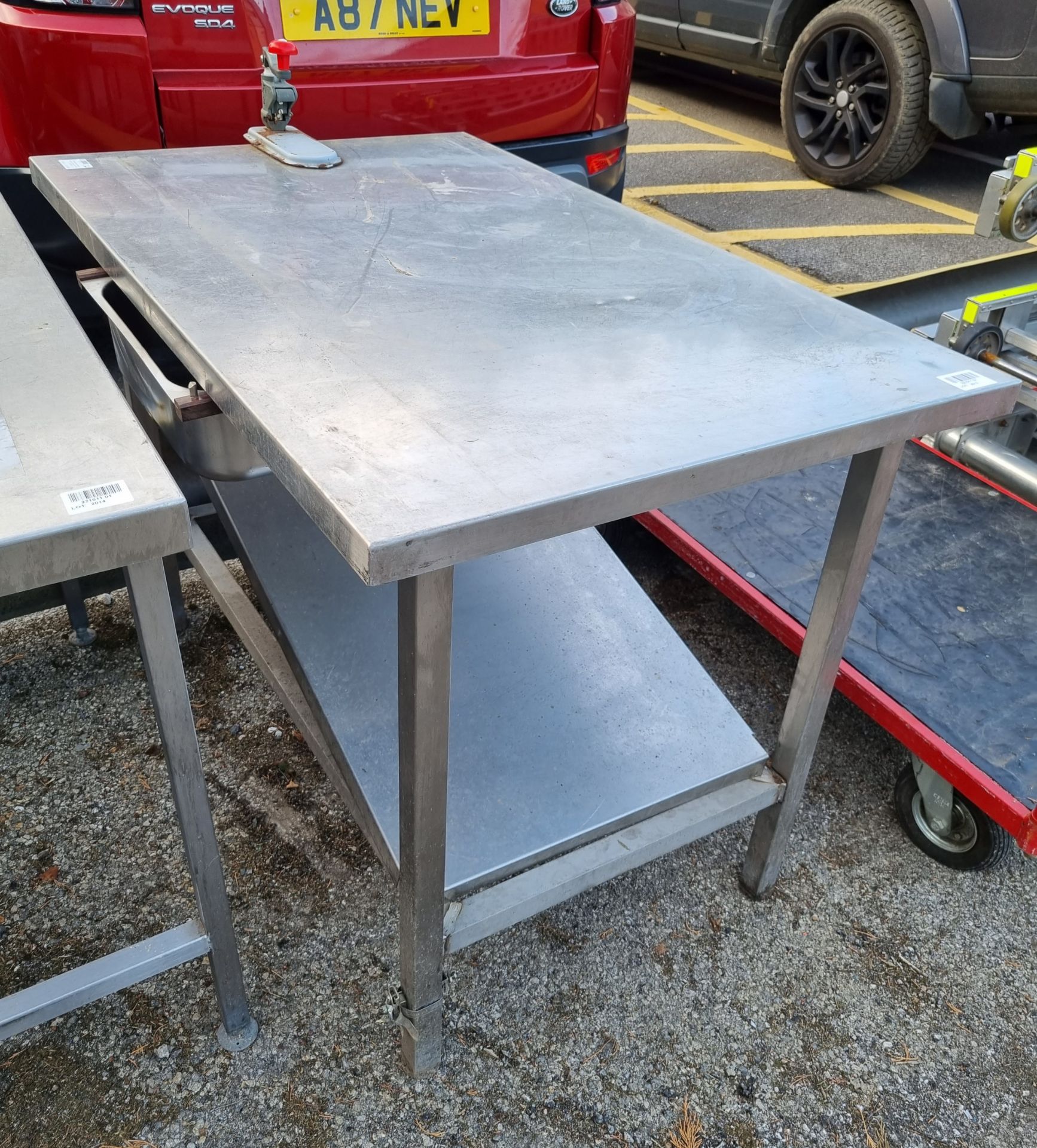 Stainless steel preparation table with drawer and shelf - 120x75x85cm - Image 2 of 3