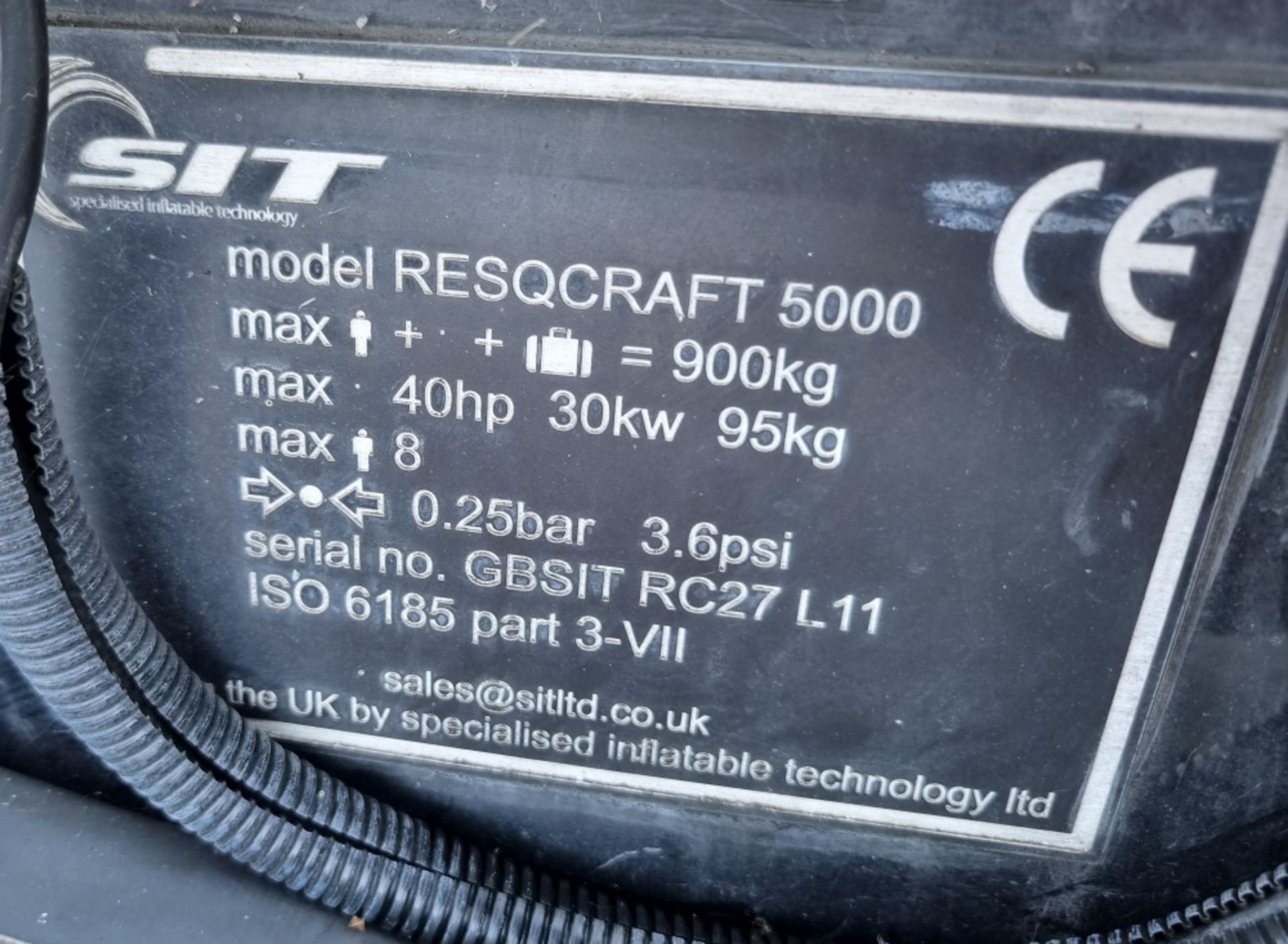 SIT ResQraft 5000 with Yamaha 40HP outboard motor & trailer - Image 10 of 10