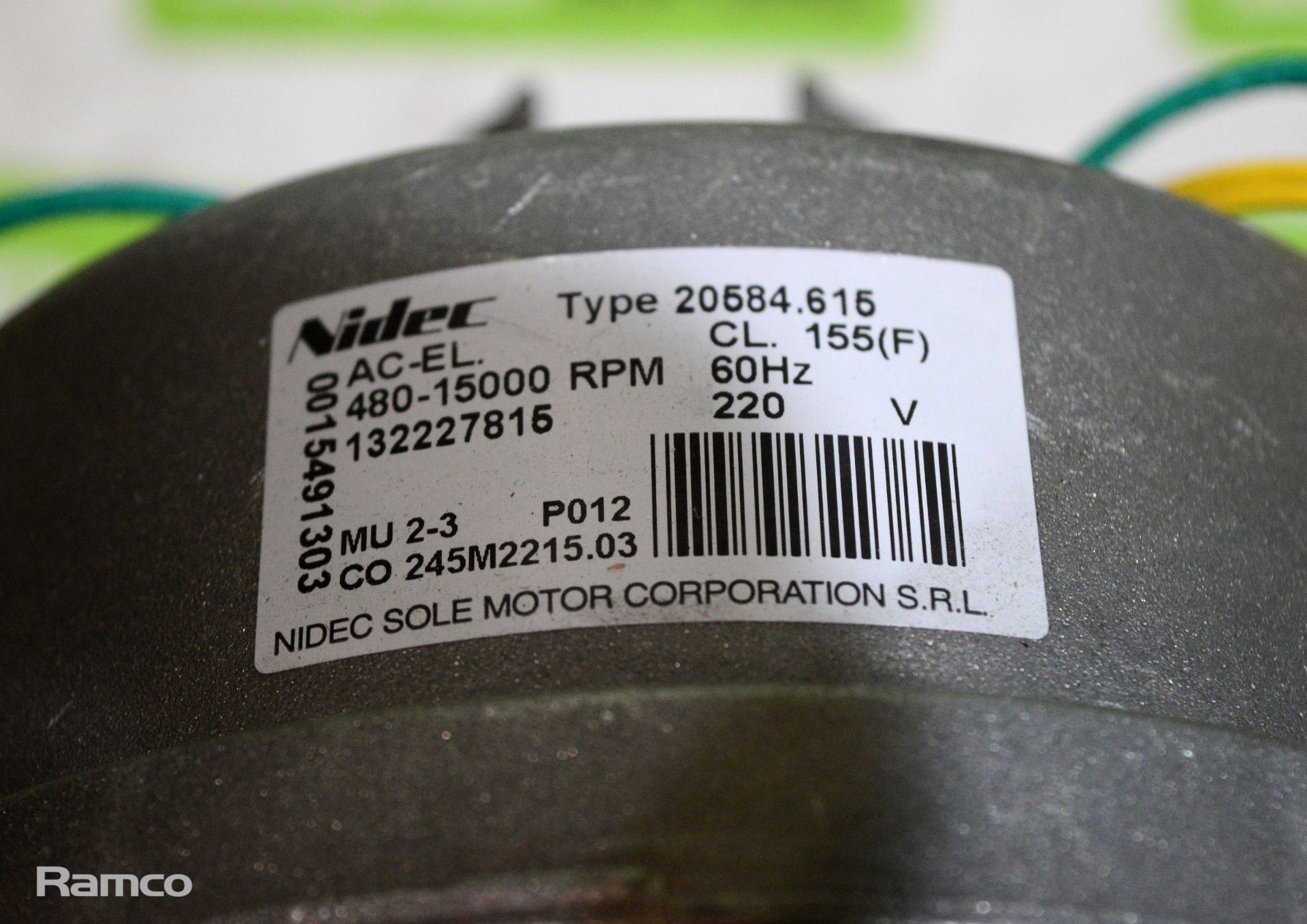 Nidec 20584.087 AC.EL.CL.155(F) commutator motor - Image 3 of 4
