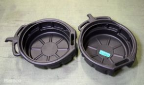 2x Oil Drain Pans - 16 litres