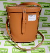 Tan leather binocular case